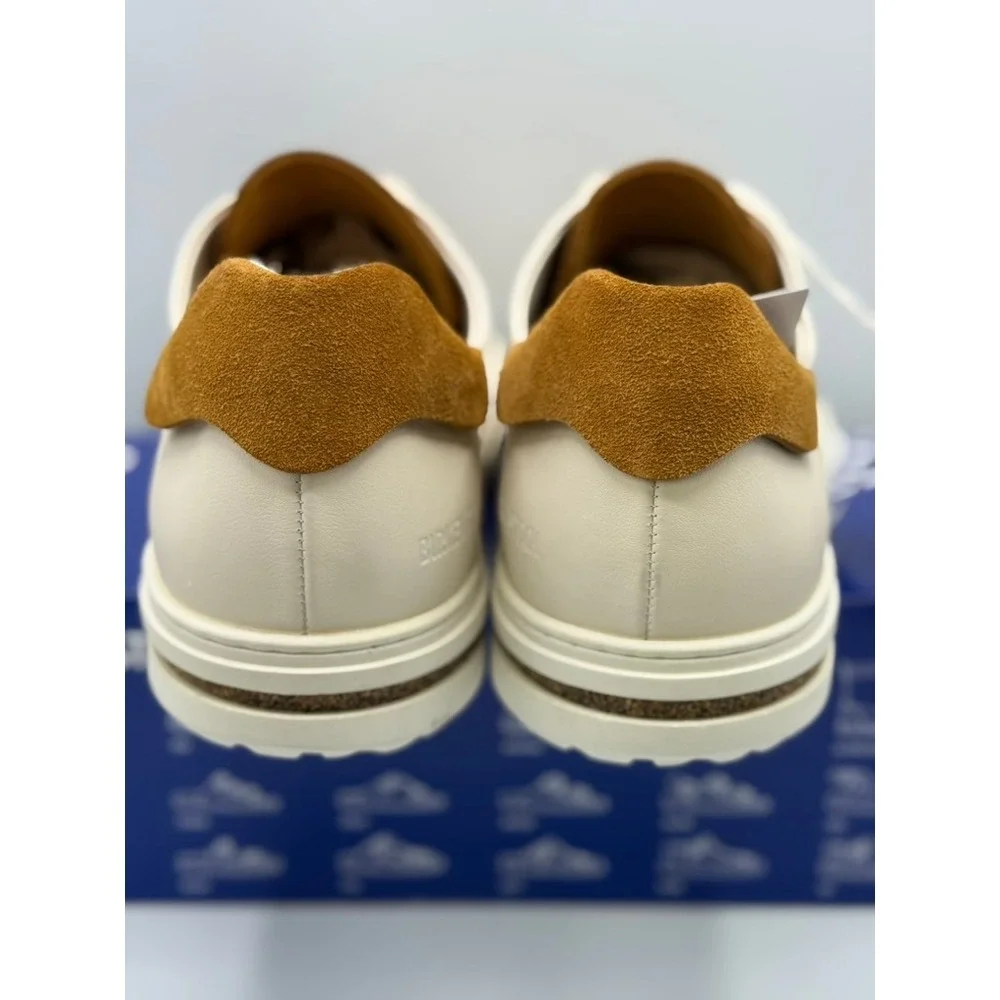 Birkenstock Bend‎ Low Leather Suede Sneakers Eggshell Cognac Brown